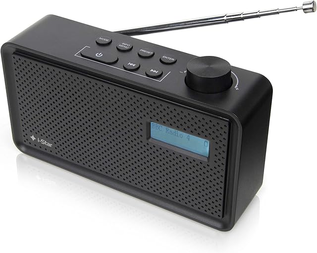 DAB/DAB+ Digital & FM Radio, Rechargeable Battery and Mains Powered DAB Radios Portable Digital Radio with USB Charging