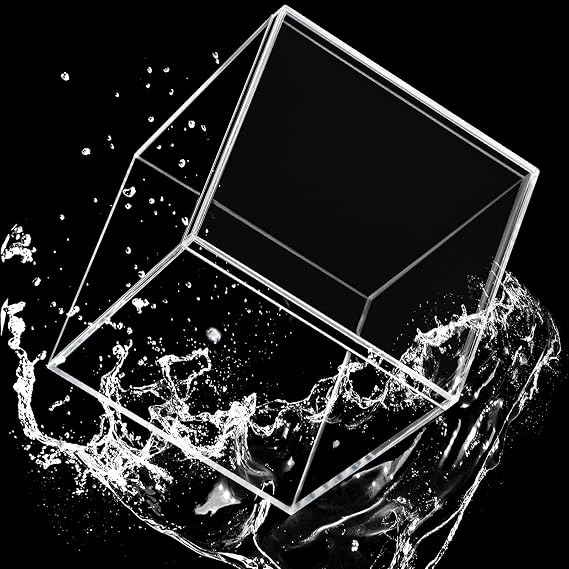 Kamehame Acrylic Boxes for Display 3 Pack Clear Plastic Square Cube, 3.3x3.3x3.3Inch/85x85x85mm Small Acrylic Box with Lid, Candy Pill and Tiny Jewelry Storage Boxes Organize Containers