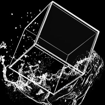 Kamehame Acrylic Boxes for Display 3 Pack Clear Plastic Square Cube, 3.3x3.3x3.3Inch/85x85x85mm Small Acrylic Box with Lid, Candy Pill and Tiny Jewelry Storage Boxes Organize Containers