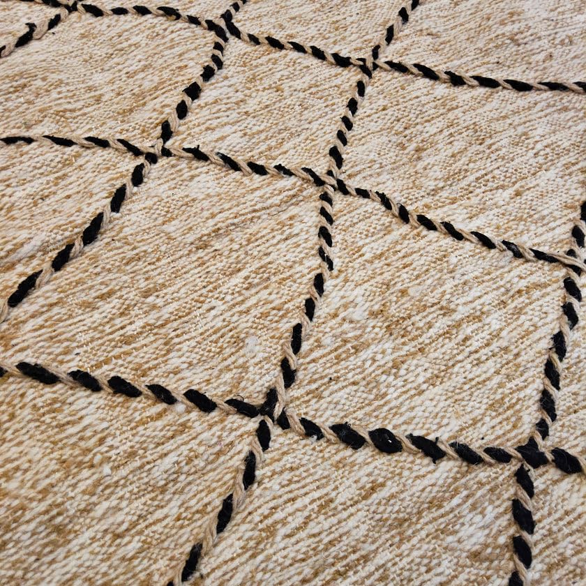 Générique Tifinagh Shop - Tapis Berbère Kilim Zanafi Authentique – 100% Laine - 142 x 93 cm – Pièce Unique Artisanale du Maroc