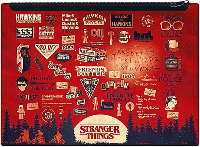 Pyramid International | Officially Licensed | Stranger Things | Upside Down | Pencil Case | Red