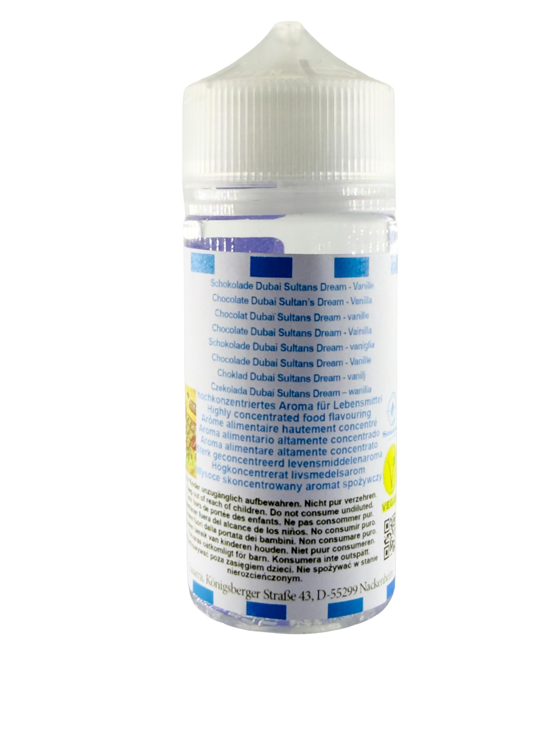 Czekolada Dubai Sultans Dream – wanilia aromat koncentrat – Wegański – Sasami – 100ml