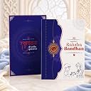 DeoDap Rakhi with Chocolate for Brother – Peacock Design Colorful Rakhi with Almond Chocolate 32 Gm, Greeting Card, Silver Color Pooja Coin & Tilak Set – Raksha Bandhan Combo for Bhai (K1_1118+CA32) gallery image