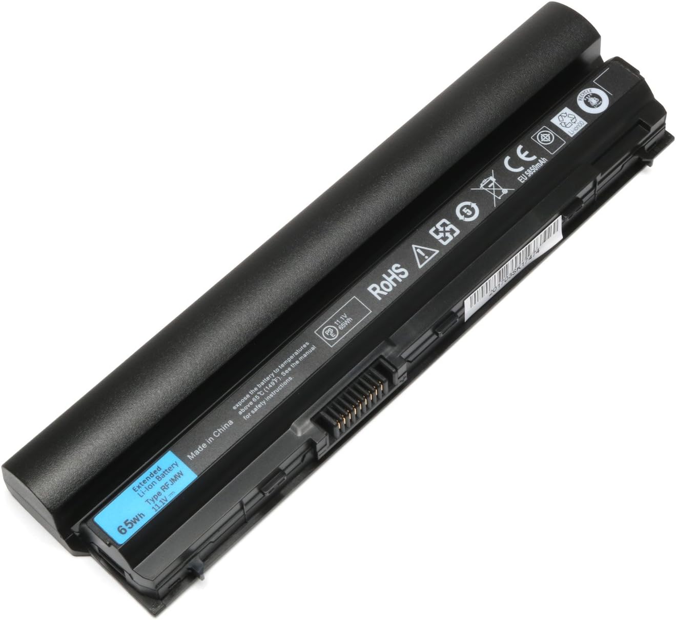 6 Cell Replacement RFJMW FRR0G Battery for Dell Latitude E6320 E6330 E6430s E6120 E6220 E6230, Compatible FRR0G RFJMW UJ499 TPHRG KJ321 Y61CV [Li-ion 11.1V 65Wh]