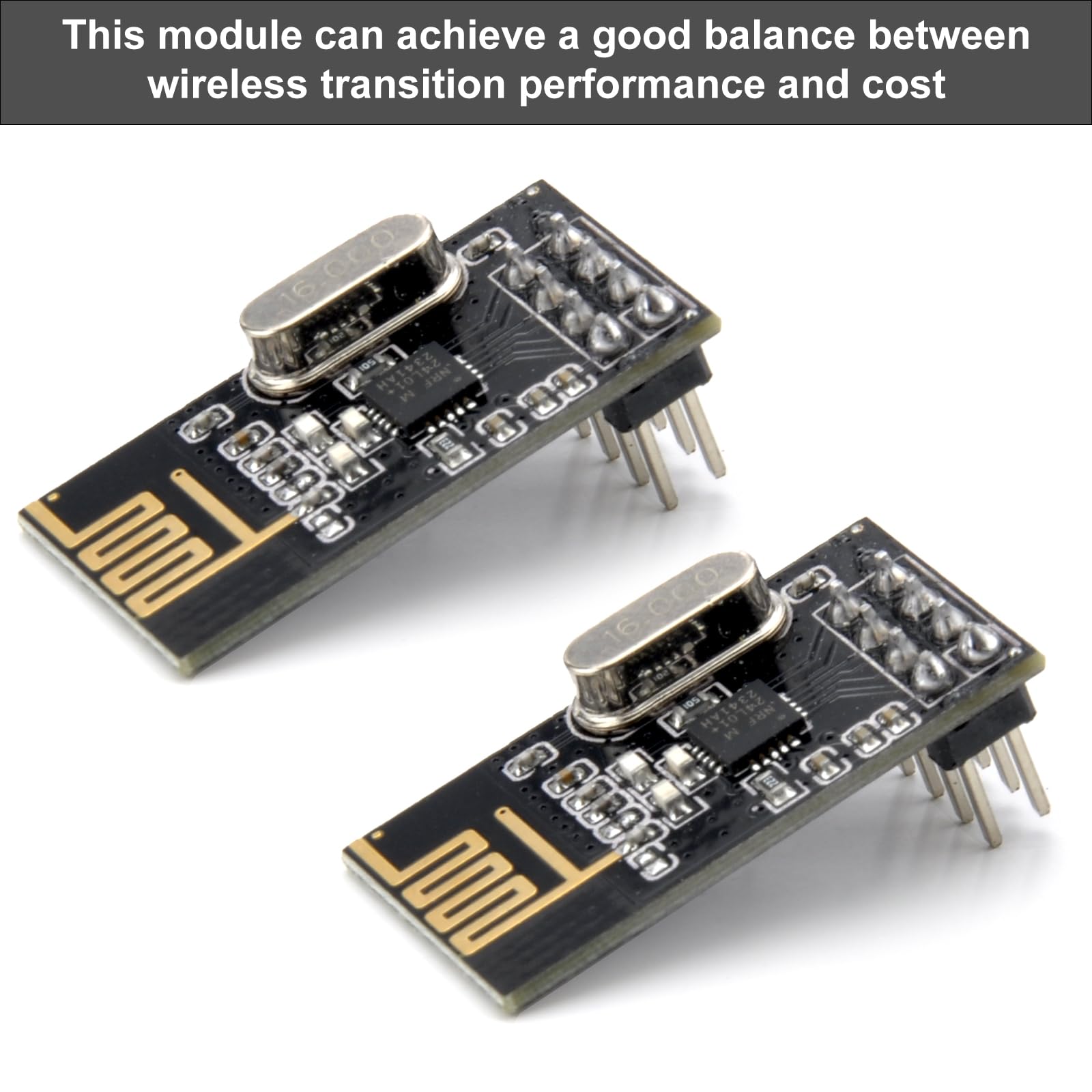 HENGBIRD 4pcs NRF24l01+ 2.4g Wireless Transceiver Module, Wireless Transceiver, Wireless NRF24l01 + 2.4g Modulo di Comunicazione, 2.4G Hz Wireless Transceiver Module For Microcontroller