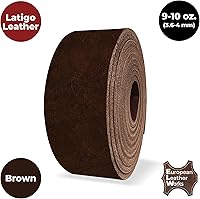 Vista 6 de ELW 9-10 oz (0.142-0.157 in) Latigo - Correas y tiras de cuero para cinturón, tamaño: 0.5 x 84 pulgadas (0.5 x 83.9 in) marrón cuero de vaca
