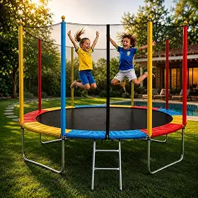 Pula Pula Infantil Cama Elastica CIRCUS | Trampolim, Playground Com Rede De Proteção Com Ziper E Escada