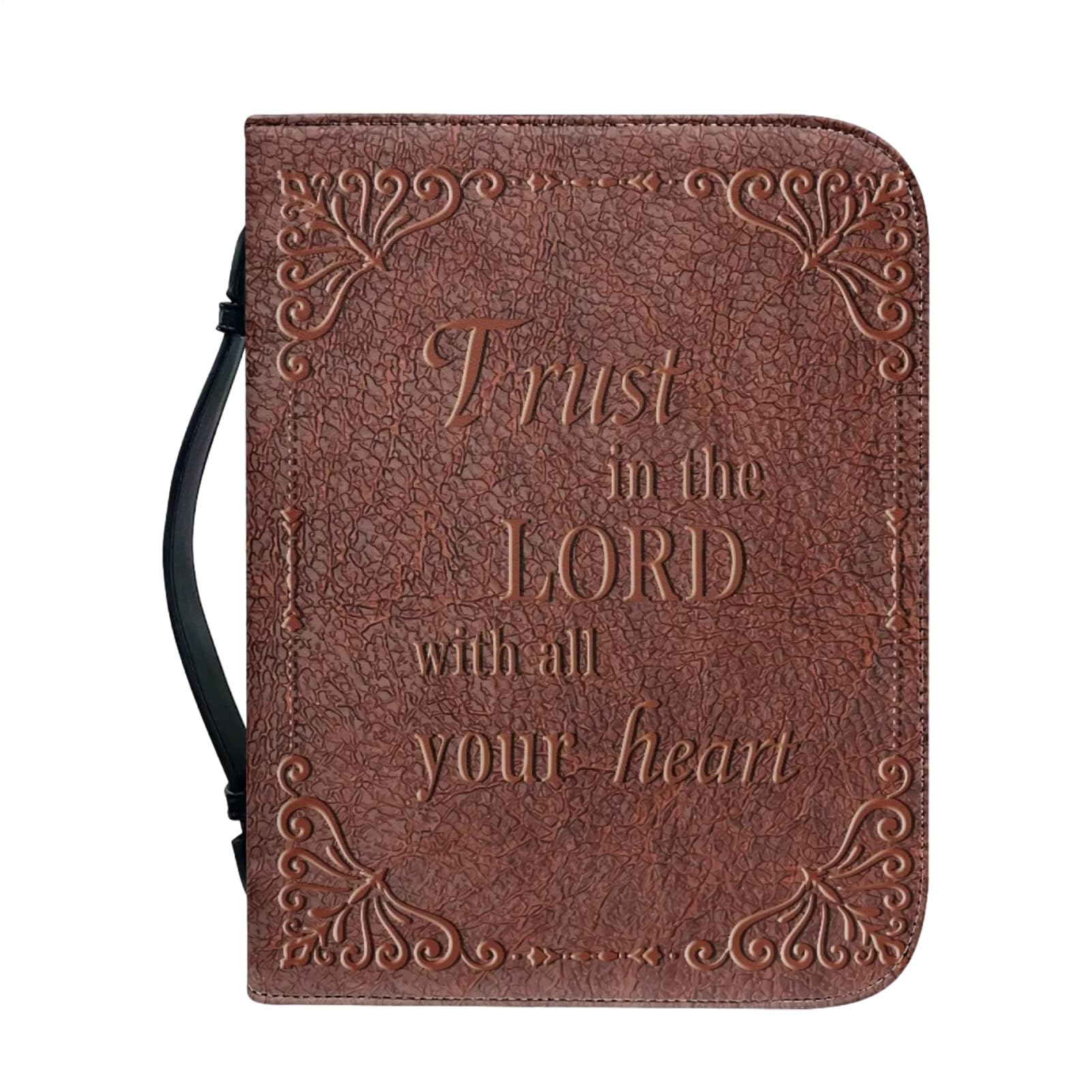 Bibel-Tragetasche, Bibeltaschen für Frauen, Bibel-Tragetasche aus PU-Leder mit Griff, Tragbare Tragetasche, Kirchentaschen mit Griff für Gottesdienst und Bibelstudium