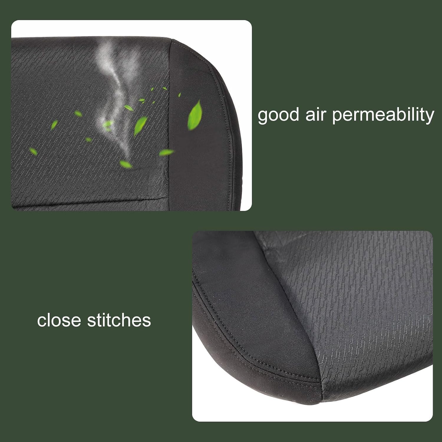 FZJDSD Black Cloth Driver Side Bottom Seat Cover & Foam Cushion Compatible with Chevy Silverado Tahoe Suburban Avalanche GMC Sierra Yukon 2007 2008 2009 2010 2011 2012 2013 2014