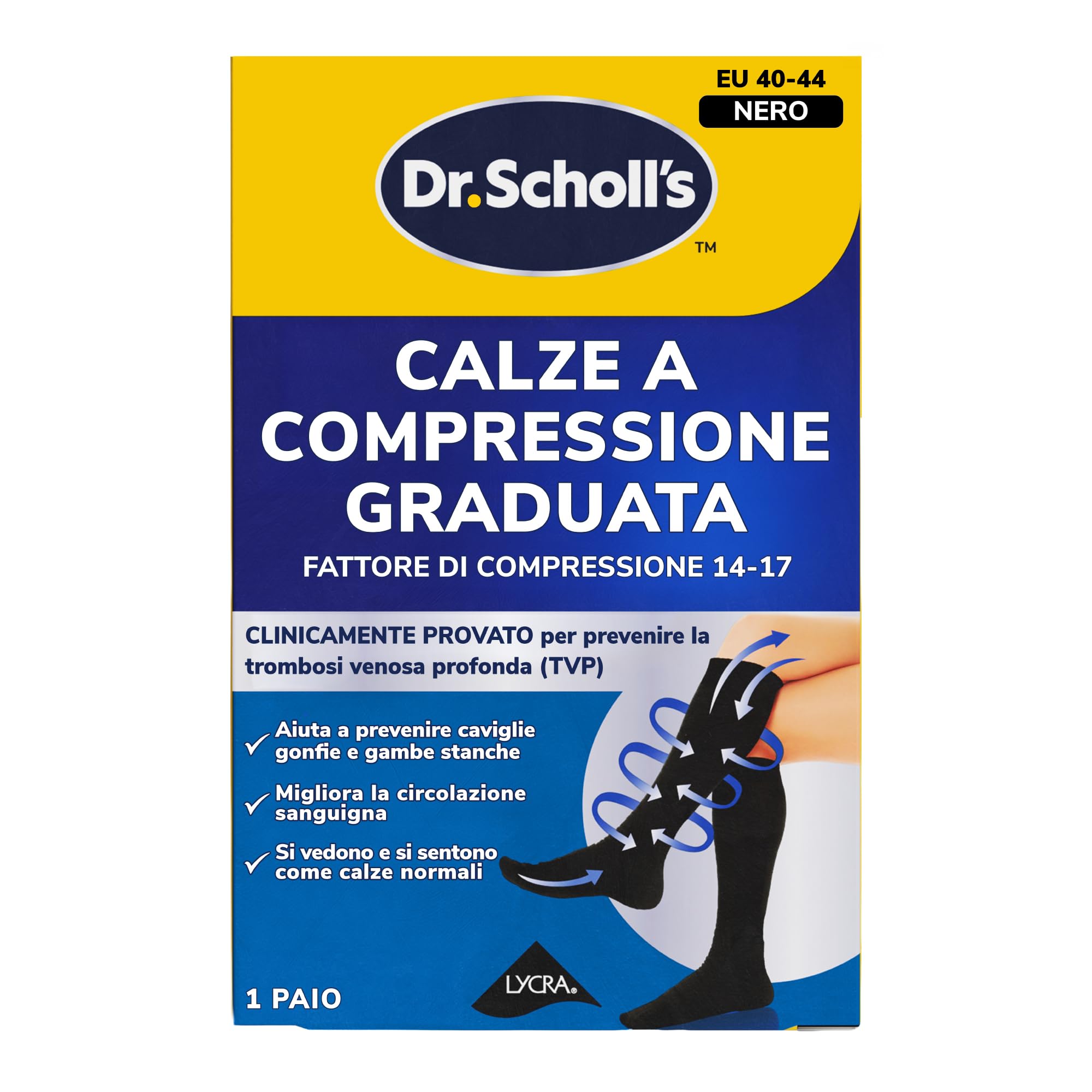 Dr. Scholl’s Flight Socks Calze a compressione graduata per viaggi in aereo