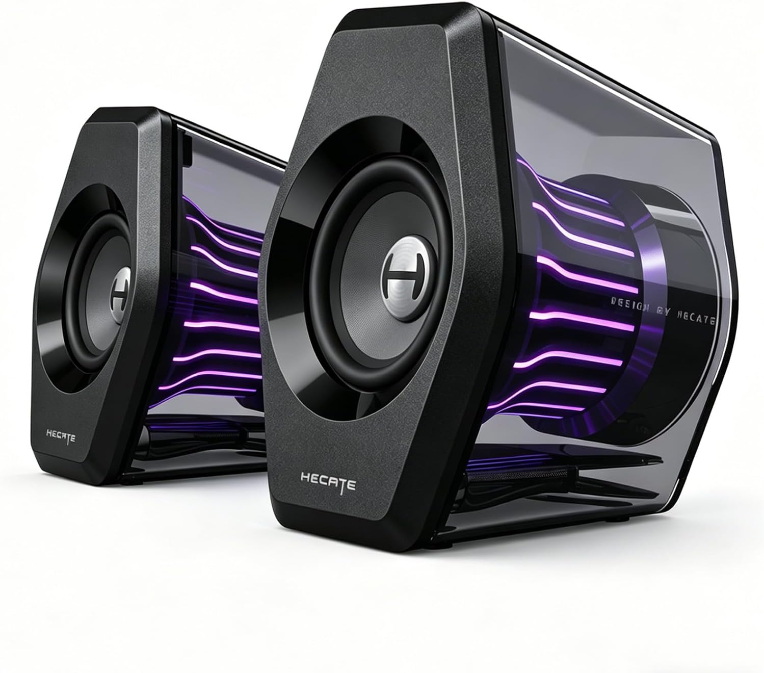 Edifier G2000PRO Desktop 2.0 Computer Gaming Speakers, Bluetooth USB 3.5mm AUX Inputs RGB Lights, 7.1 Surround Sound Multimedia Speaker for PC Laptop Woofer - Black