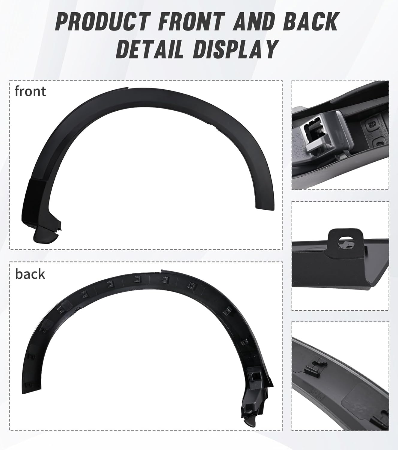 Driver Side Rear Wheel Fender Molding Trim Fit for Mazda CX-9 2016 2017 2018 2019 2020 2021 2022 2023 2.5L l4, Replace,TK48-51-W60H, TK4851W60H, TK48-51-W60F, TK4851W60F, Rear Left Side Fender