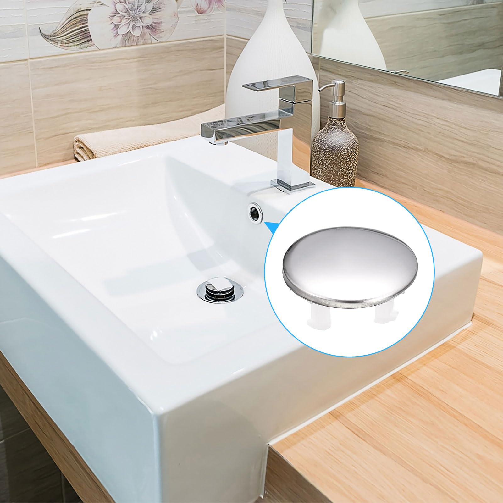 Amazon | uxcell シンクトリムオーバーフローカバー 4個セット シンク