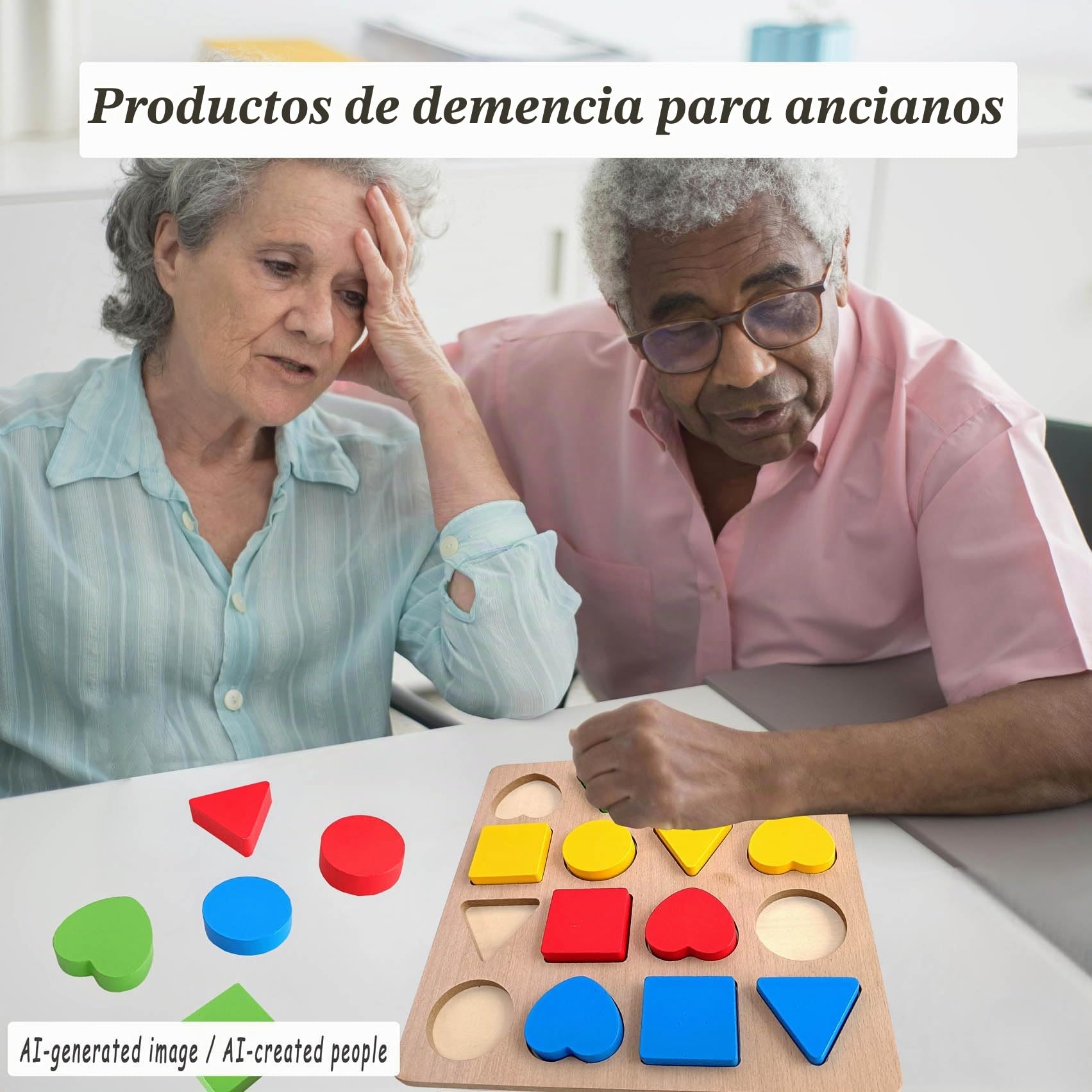 Actividades de Madera para la Demencia para Personas Mayores, Productos de Alzheimer para Personas Mayores, Regalos de Rompecabezas y Juegos para Mantener a los Adultos Mayores cognitivos y