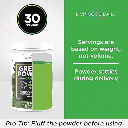 Miniatura 7 de Livingood Daily Paquete de apoyo para la válvula cardíaca - Multivitamínicos/multiminerales más verduras en polvo para un apoyo nutricional completo