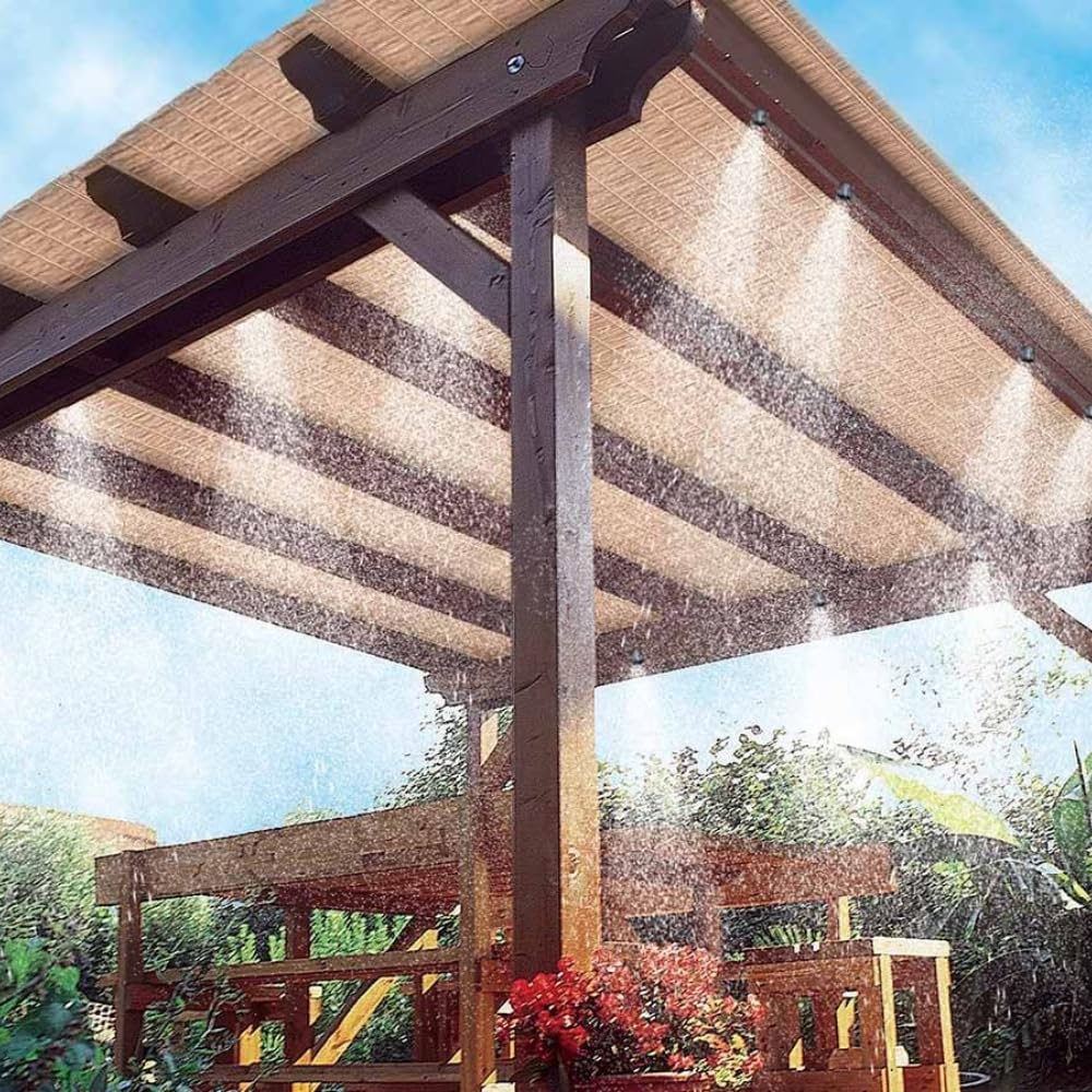 SHOP-STORY – BRUMI20M: kit completo de nebulizador exterior de 20 m para terraza, sombrilla, patio o invernadero