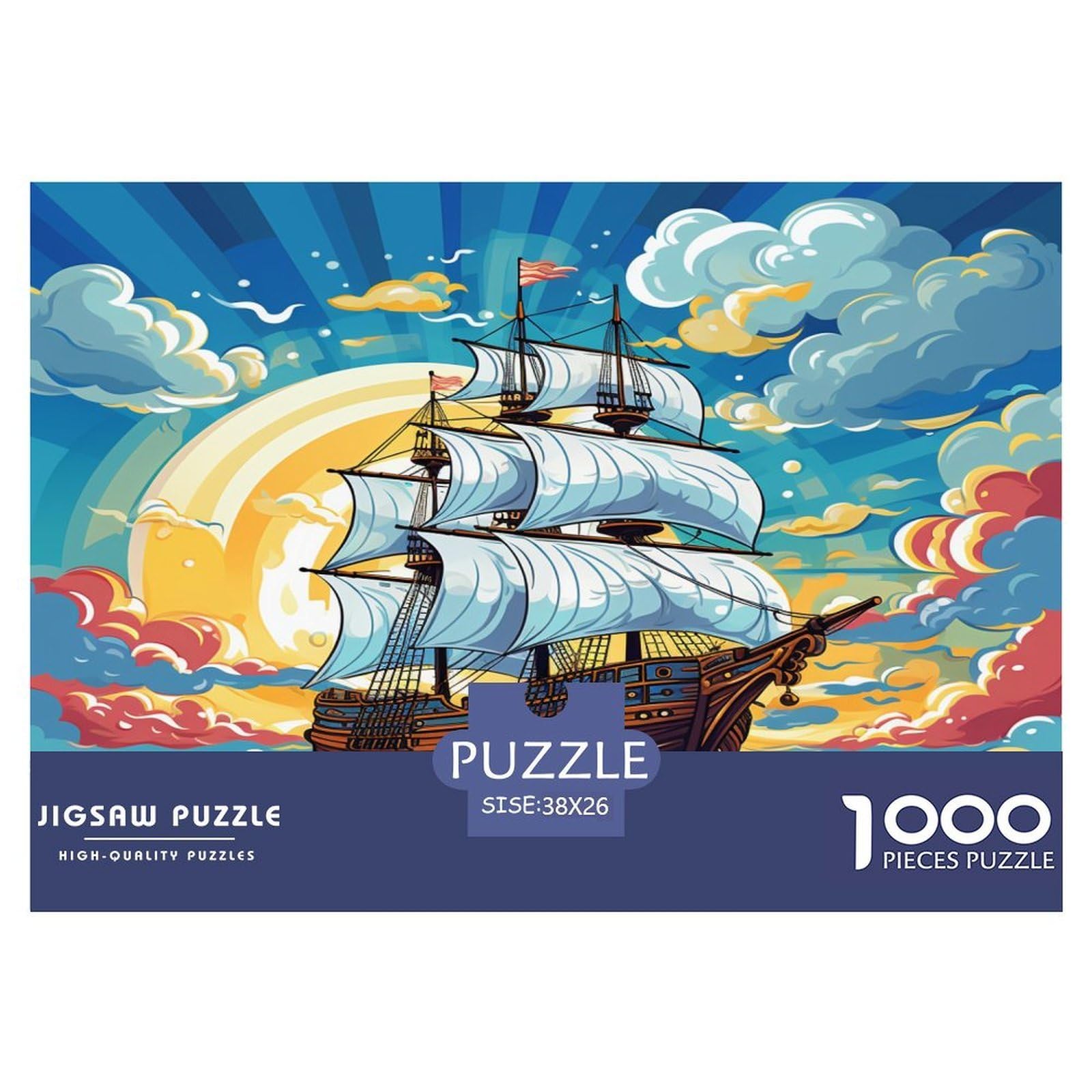 Jigsaw Puzzles Sea Adventure 1000 Piece Challenge Toy for Adults,Sea Adventure Impossible Jigsaw Puzzles 1000 Pieces Educational Game Home Decoration 38x26cm/1000pcs