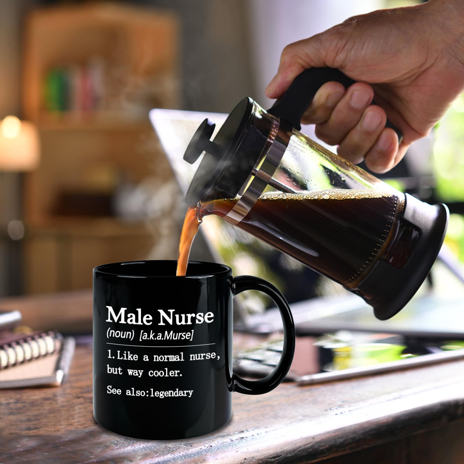 Nurses Gifts for Men Male, Like A Normal Nurse But Way Cooler Coffee Mug, Nurse Practitioner Nursing Student Nurses Week Gifts for Practitioner Graduate, 11 Oz