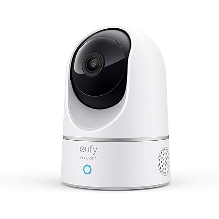 Anker Eufy IndoorCam 2K Pan & Tilt（屋内カメラ)【ネットワークカメラ / ベビーモニター / ペット見守り / 音声アシスタント / ナイトビジョン / モーショントラッキング / 全周囲監視】