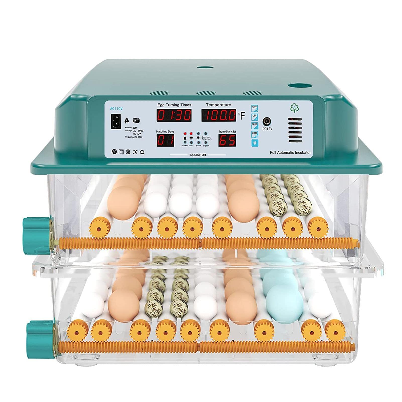 Incubadora de Huevos, incubadoras de Huevos para incubar Huevos, Control automático de Temperatura, incubadora de Huevos de codorniz, monitoreo de Humedad