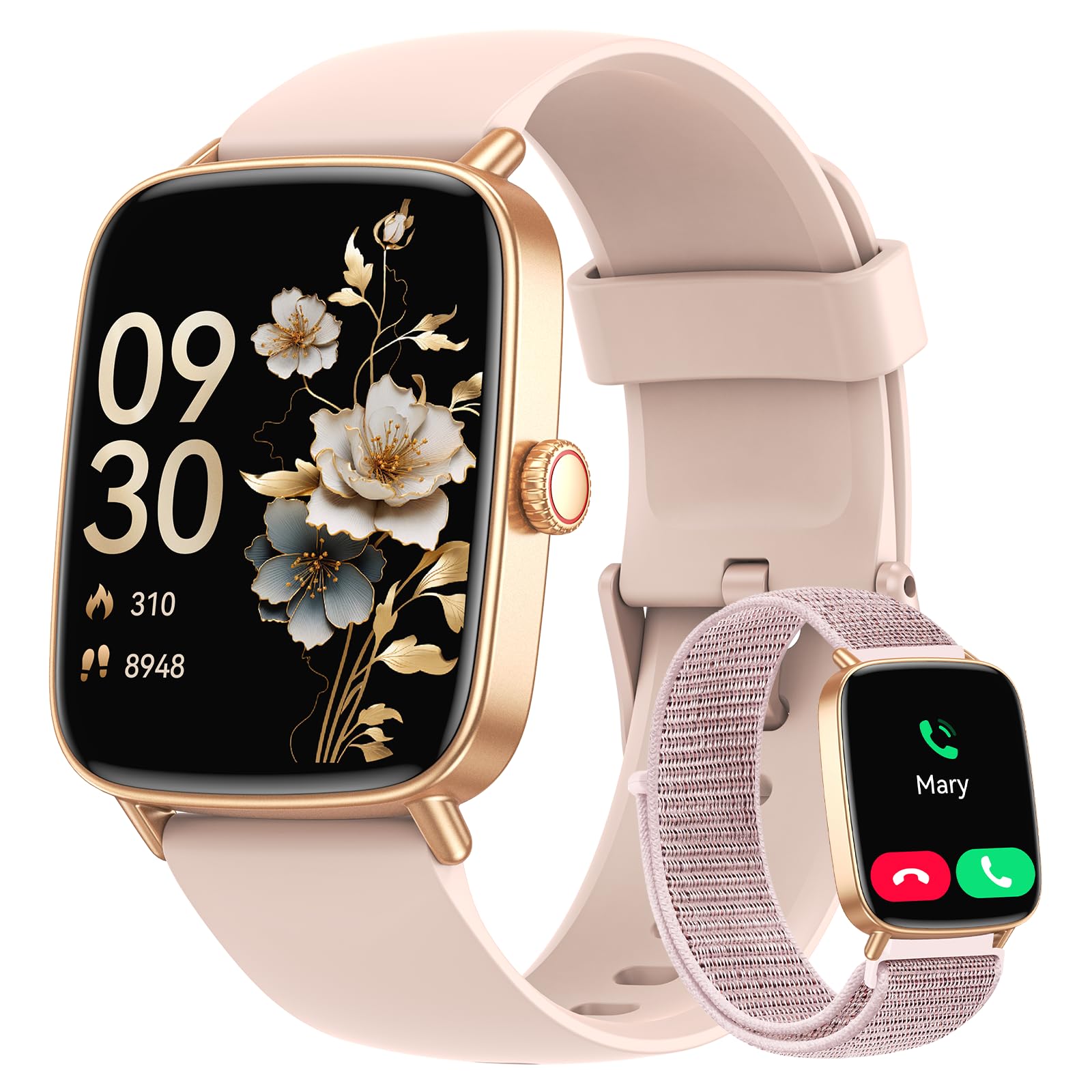 Fitpolo Smart Watches for Women (2 Bands), 1.85" HD Smartwatch