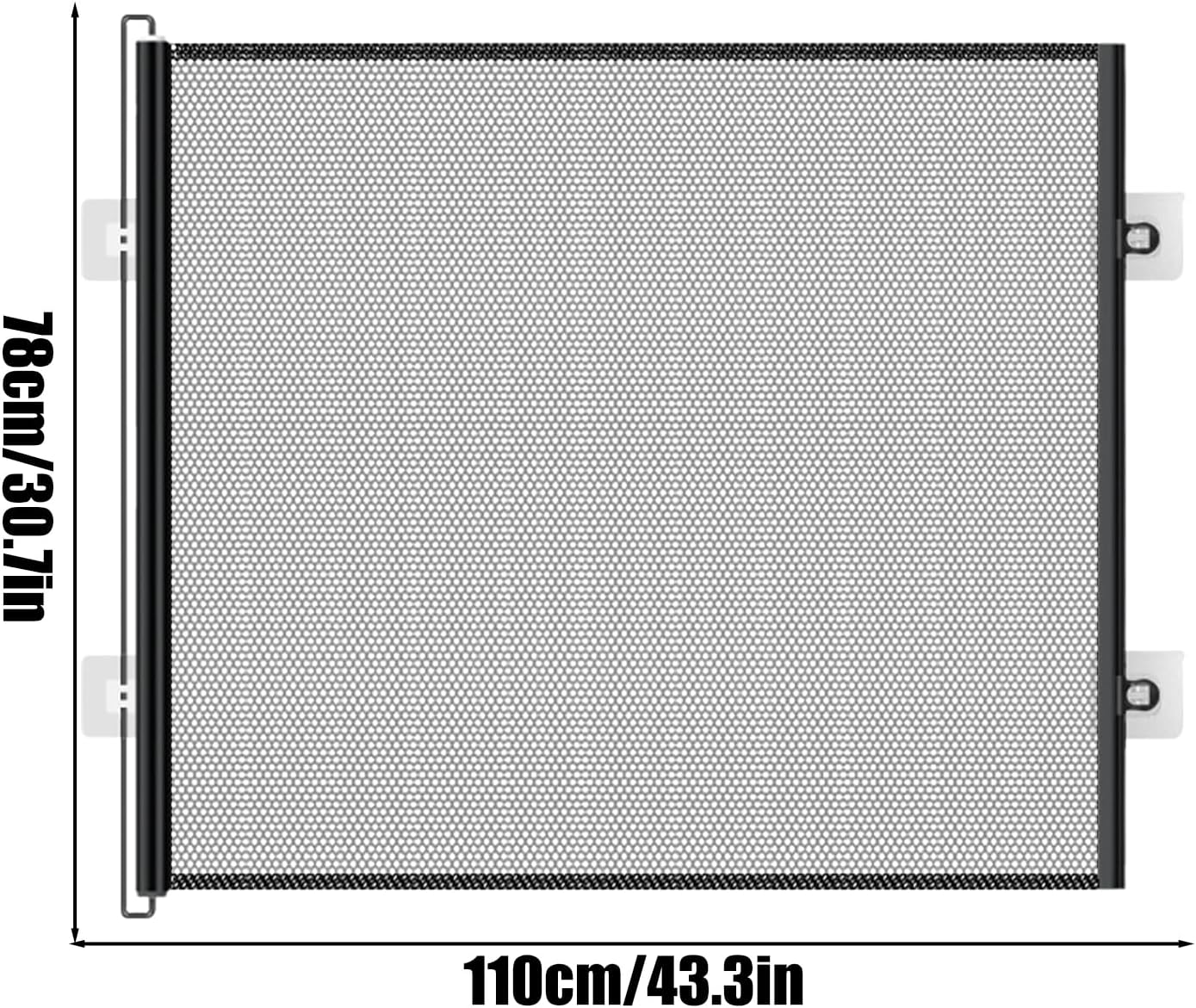 Retractable Dog Gate - Pet Safety Barrier Door | No Drilling Stairway Puppy Guard,for Door Frame Porch Patio Stairs Balcony Fence Driveway Garage Hallway