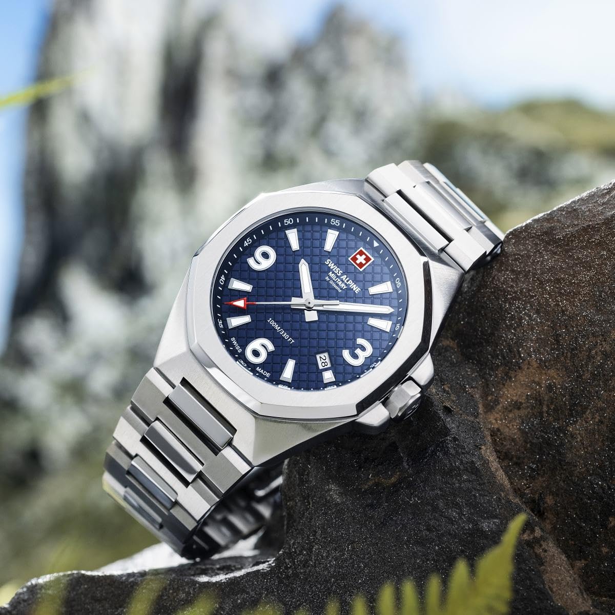 Swiss Alpine Military Orologio da uomo analogico al quarzo 7005.1 acciaio inossidabile