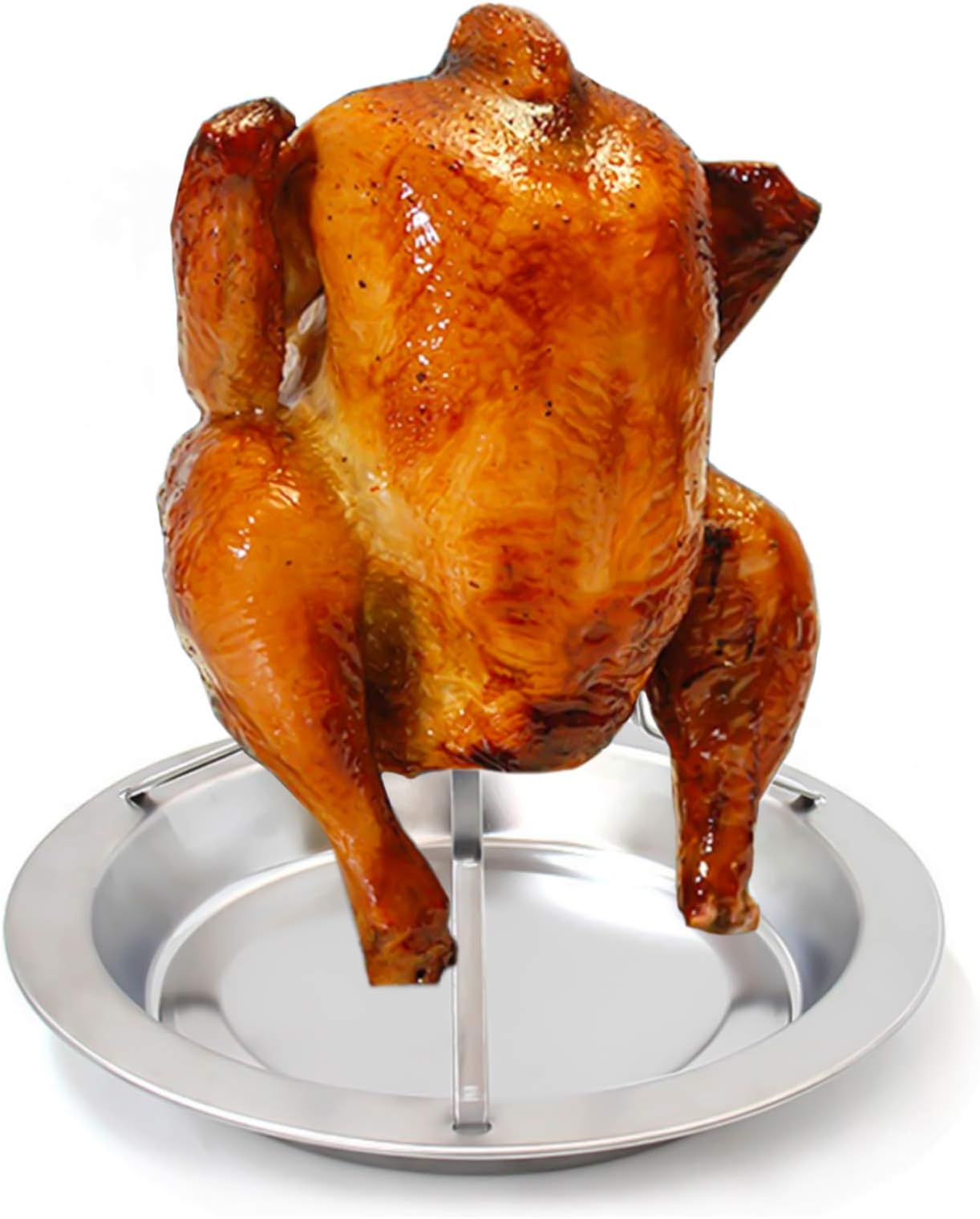 Jiele Chicken Roast Rack Stainless Steel Vertical Roaster Rack Baked Plate Kitchen Craft Non-Stick BBQ Accessories Cooking Tool