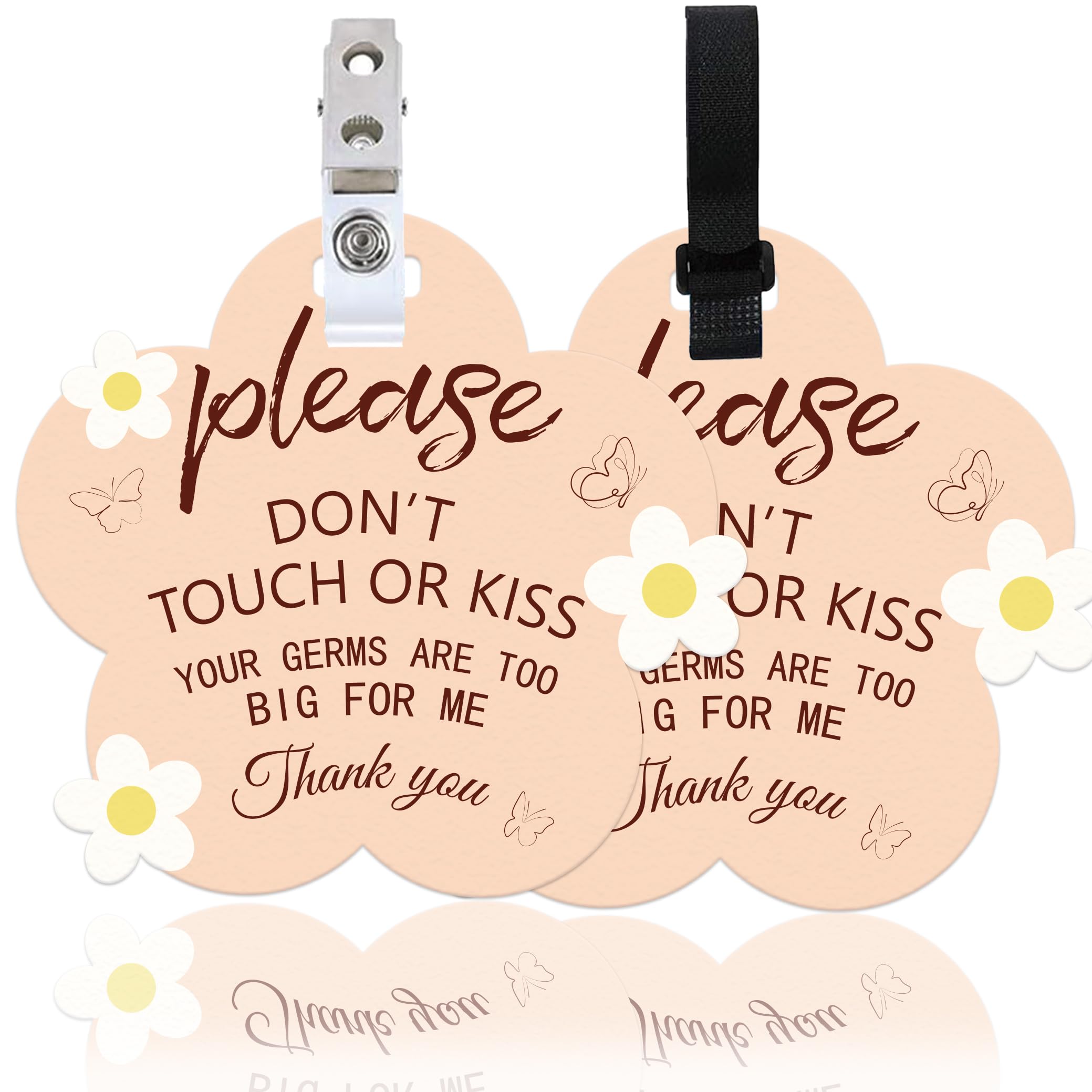 ORIGACH 2 Pack Please Don't Touch or Kiss Baby Sign
