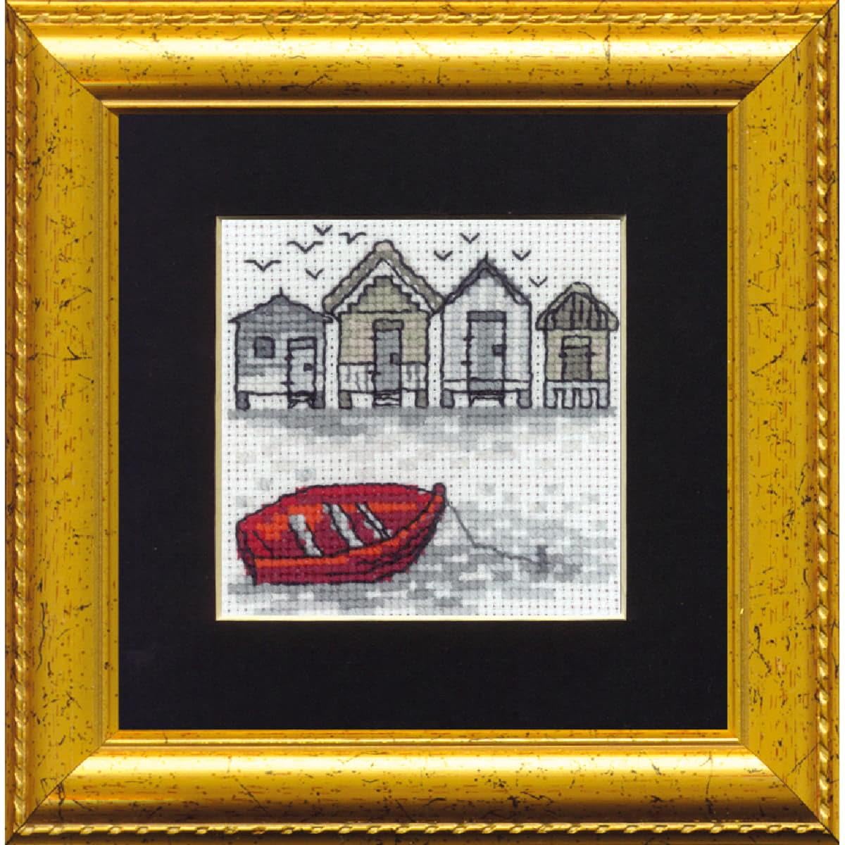 Permin Red Boat Cross Stitch Kit