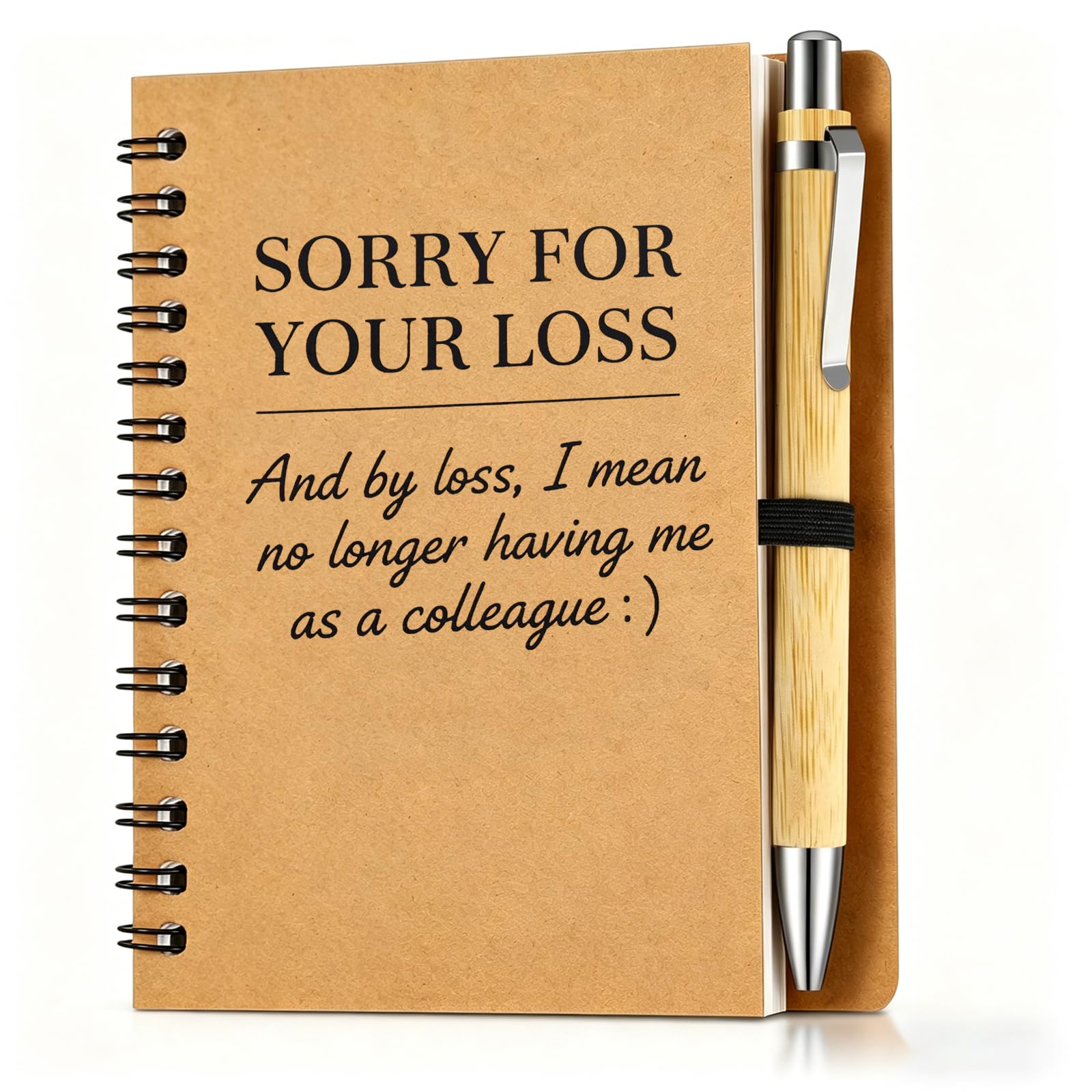 Mitibet Leaving Gifts for Colleagues Women Men, A6 Notebook with Pen, Funny Goodbye Present for Colleague Female, Thank You New Job Work Friend, Sorry Your Leaving Gift (SORRY LOSS)
