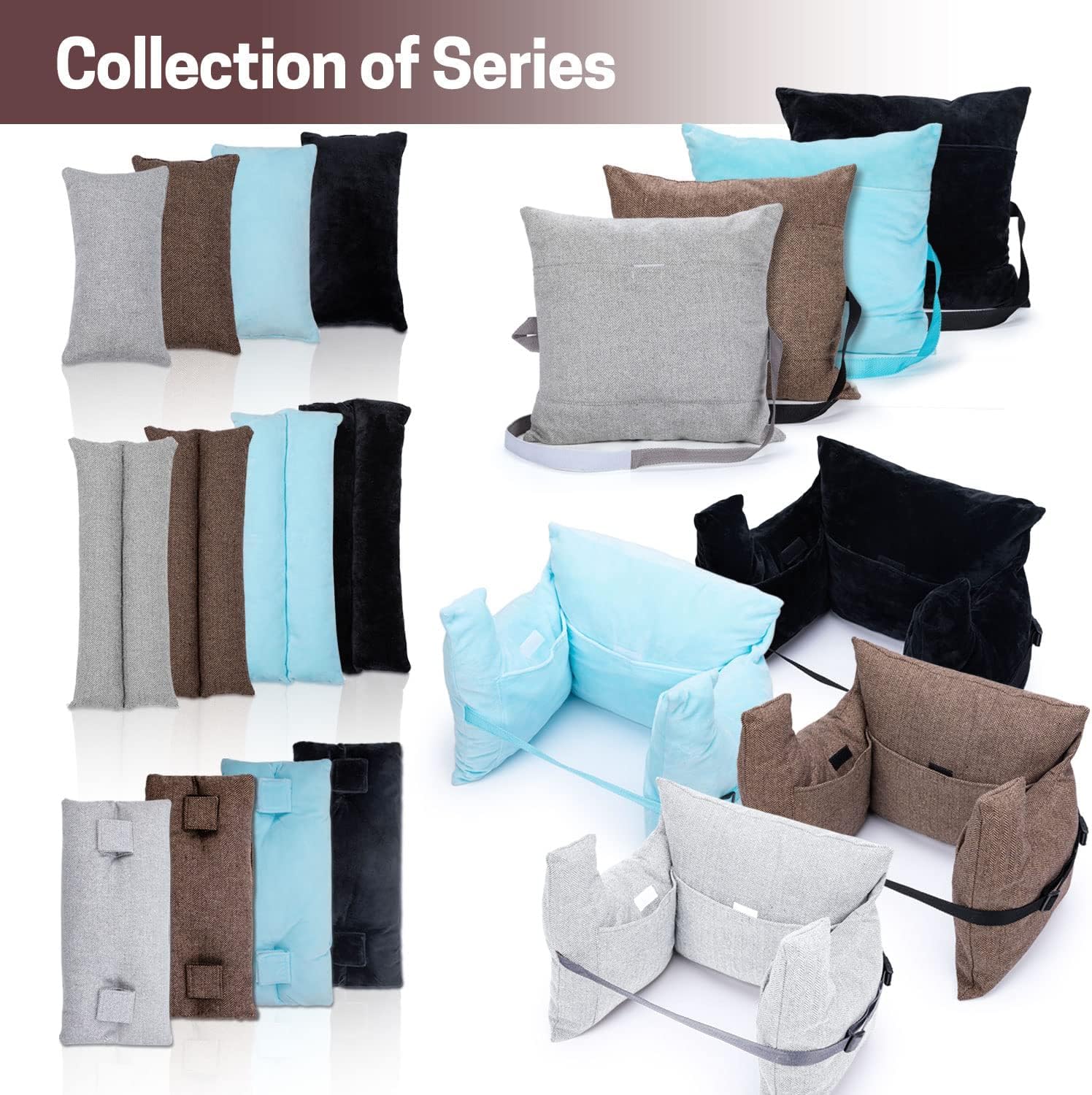 SWISSELITE Post Surgery Pillow for Hysterectomy & C-Section – Abdominal Support with Retractable Straps & Pocket – Adjustable Filling – Fits Waists up to 50" (Ice Pack Not Included)