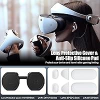 Vista 7 de KingSpec Protector de lente y controlador PS VR2 almohadilla de silicona antideslizante, accesorios PSVR2 para controlador de sentido y auriculares