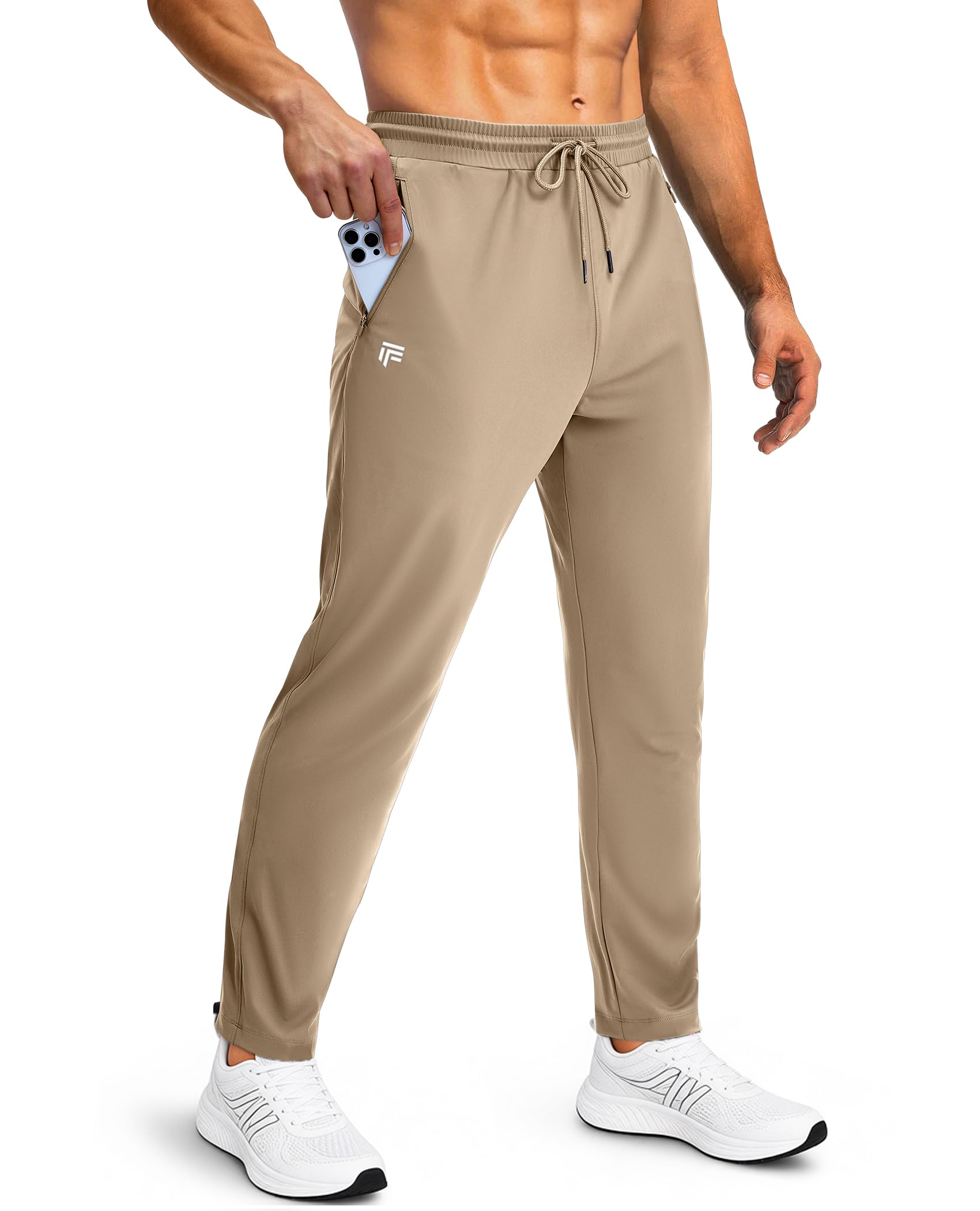 FOGFIRE Mens Sweatpants with Zipper Pockets Joggers for Men Workout Athletic Gym Track Fitness Clothing Gifts