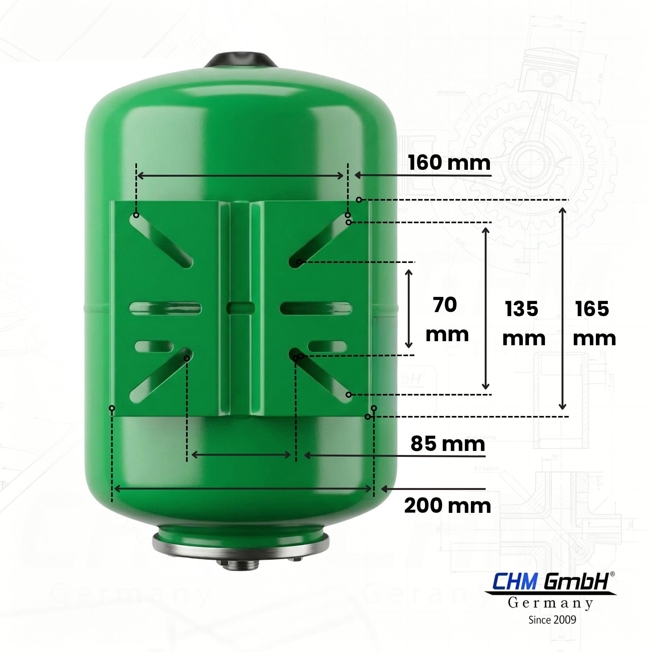 Chaudière à membrane 100 l max. 6 bar Réservoir en acier sous pression