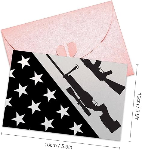 Miniatura 2 de Tarjeta de felicitación de armas de la bandera de Estados Unidos, tarjetas de sobre en blanco, tarjetas de felicitación de cumpleaños únicas