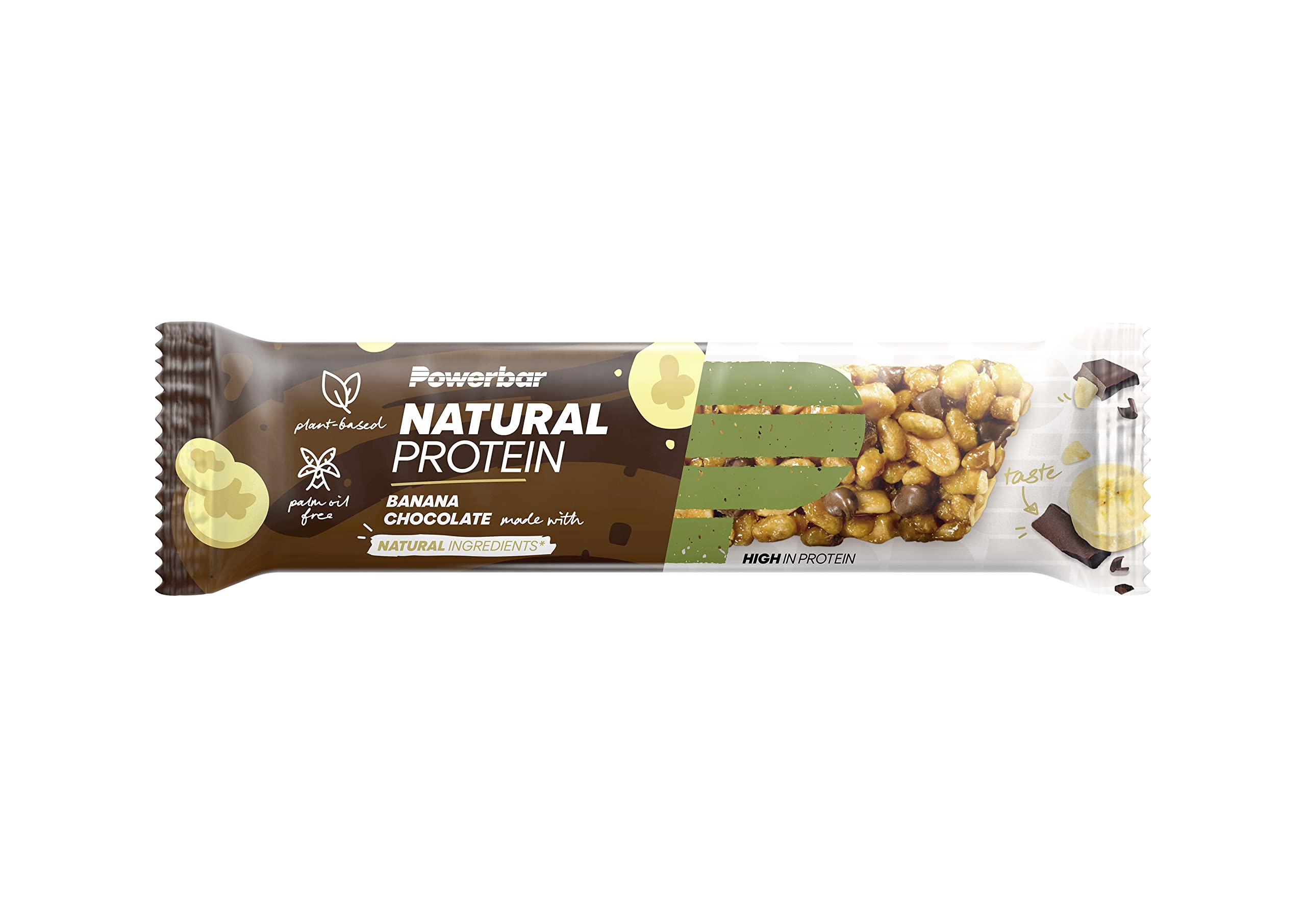 PowerBar Natural Protein Banana Chocolate 24x40g - Barrette di Proteine Vegane + Ingredienti Naturali