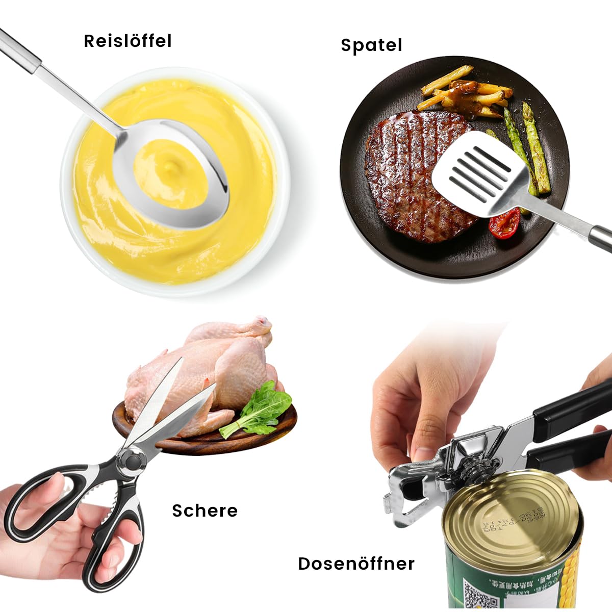 27-teiliges Kochgeschirr-Kit Berglander, Camping-Kochutensilien-Set, Camping-Essentials, kommen mit Camping-Bestecksets, ideal für Outdoor-Kocher, Picknick, Grill
