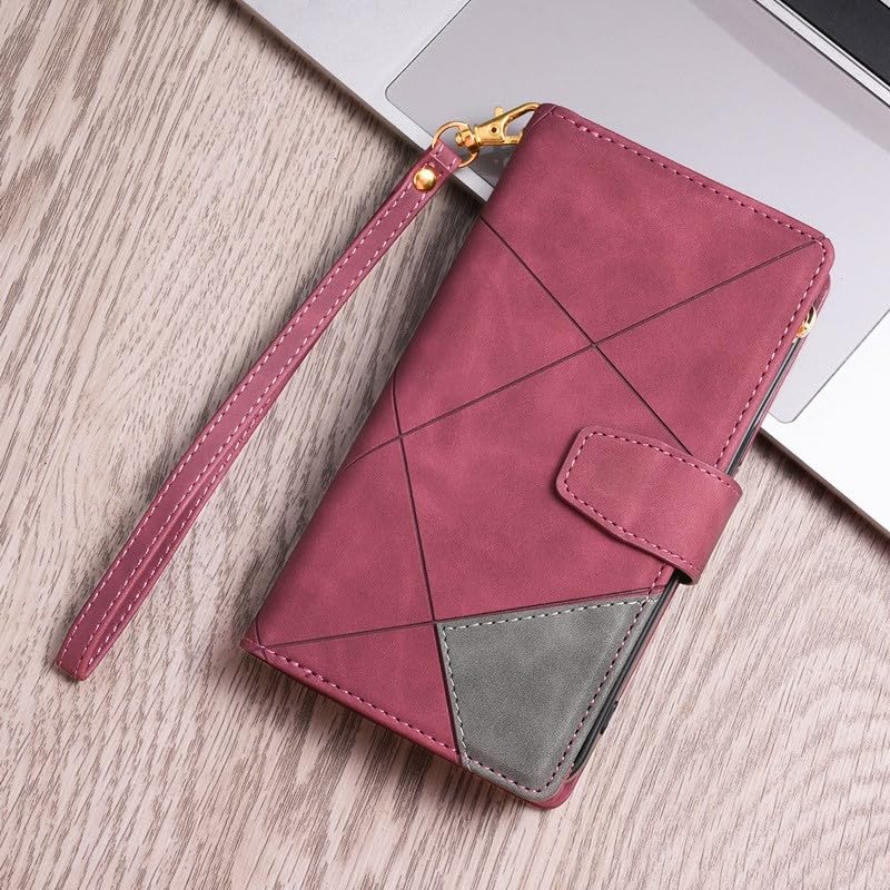 Coque iPhone 16 Pro Max rouge vin portefeuille pour sorties libres