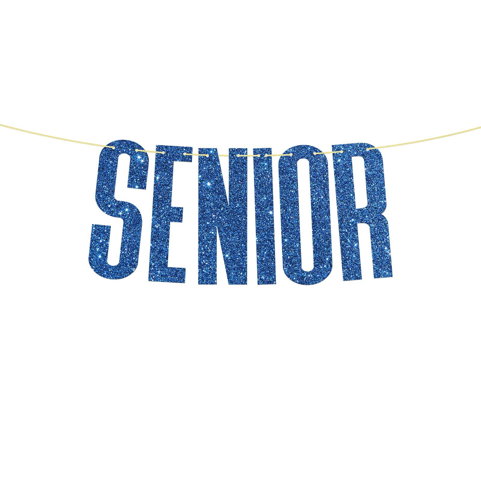 Senior Banner Congratulations Graduated Party Banner Congrats Grad Graduation Party Decorations Blue Glitter