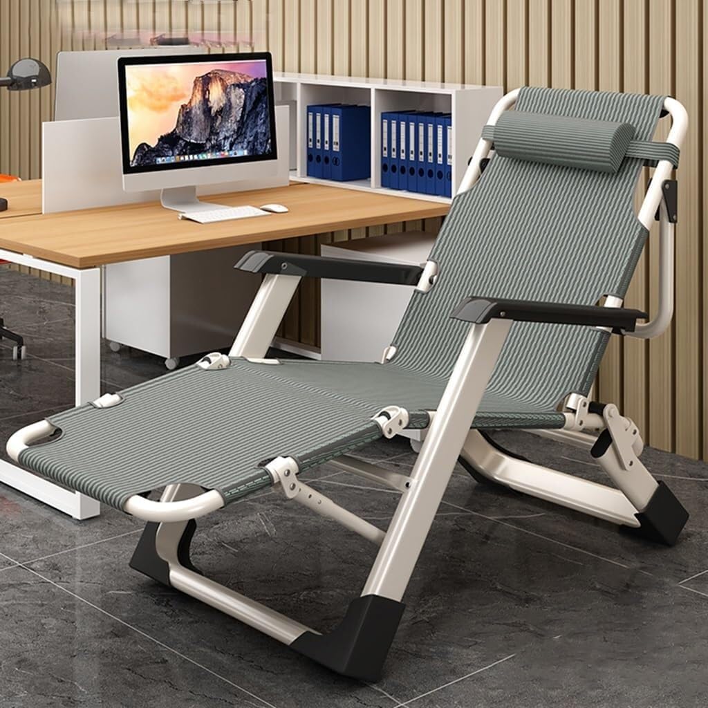 Patio Folding Lawn Chair, Adjustable Recliner Zero Gravity Lounger for Outdoor, Poolside, Beach, Backyard & Deck with Ergonomic Headrest, 330lbs Capacity, Comfortable Lounge Chair(Blue)