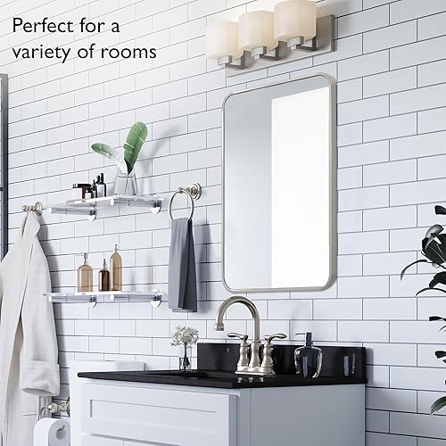 Miniatura 6 de Design House Isla - Espejo rectangular para pared, 30 pulgadas de alto x 20 pulgadas de largo, marco de metal moderno, para sala de estar,