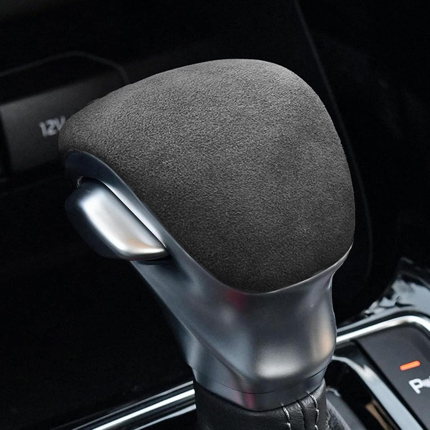 BeVaaL Suede Wrap Gear Shift Knob Sticker,for kIa K3