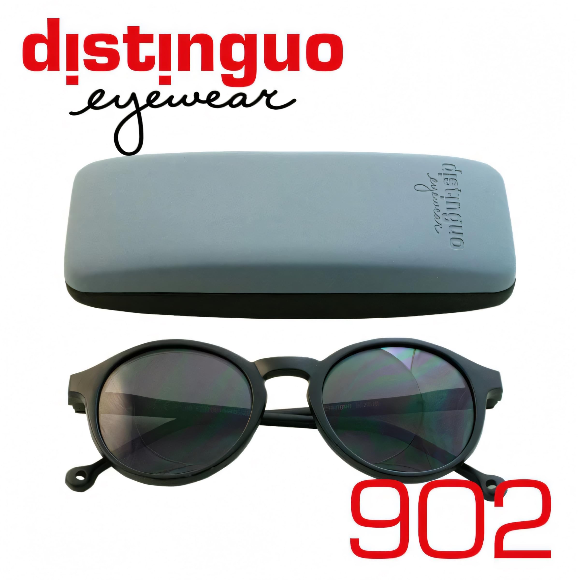 Occhiali da Lettura 900 - Unisex, Convertibili in Occhiali da Sole con Clip Magnetica, Diverse Gradazioni in Colore Nero, Completi di Accessori Occhiale