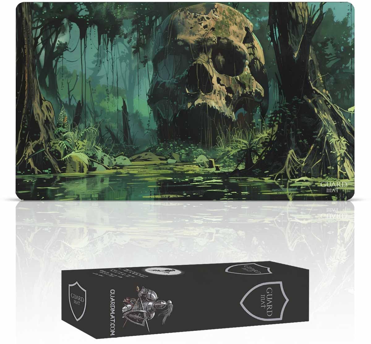 Swamp of Shadows (Bords Cousus) - Tapis de Cartes Magic - Tapi de Jeu - Playmat pour Jouer à MTG, Le Seigneur des Anneaux, TCG - Tapis de Jeu de Société