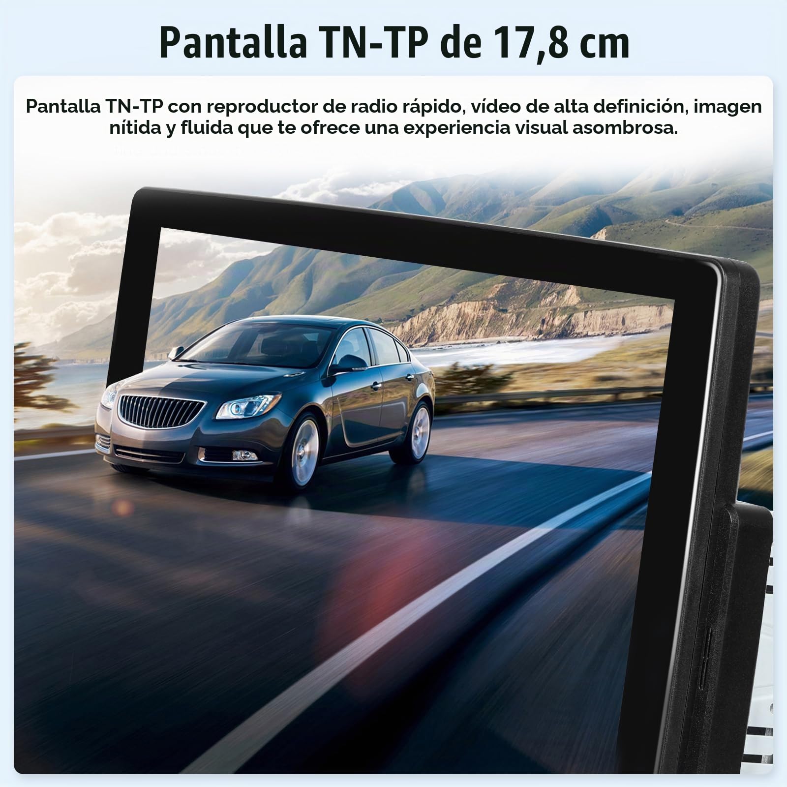 CAMECHO 1 DIN Carplay Bluetooth Radio 7 Pulgadas con Cámara Trasera, Pantalla Táctil HD Wired Android Auto Autoradio con FM EQ-Ton Control en el Volante USB Mirror Link