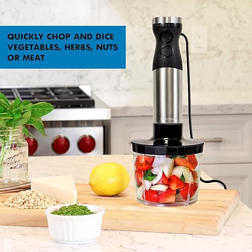 Miniatura 3 de Kenmore - Batidora de mano de inmersión, licuadora de velocidad variable, barra de mezcla de mano, picadora de alimentos, batidor, vaso de