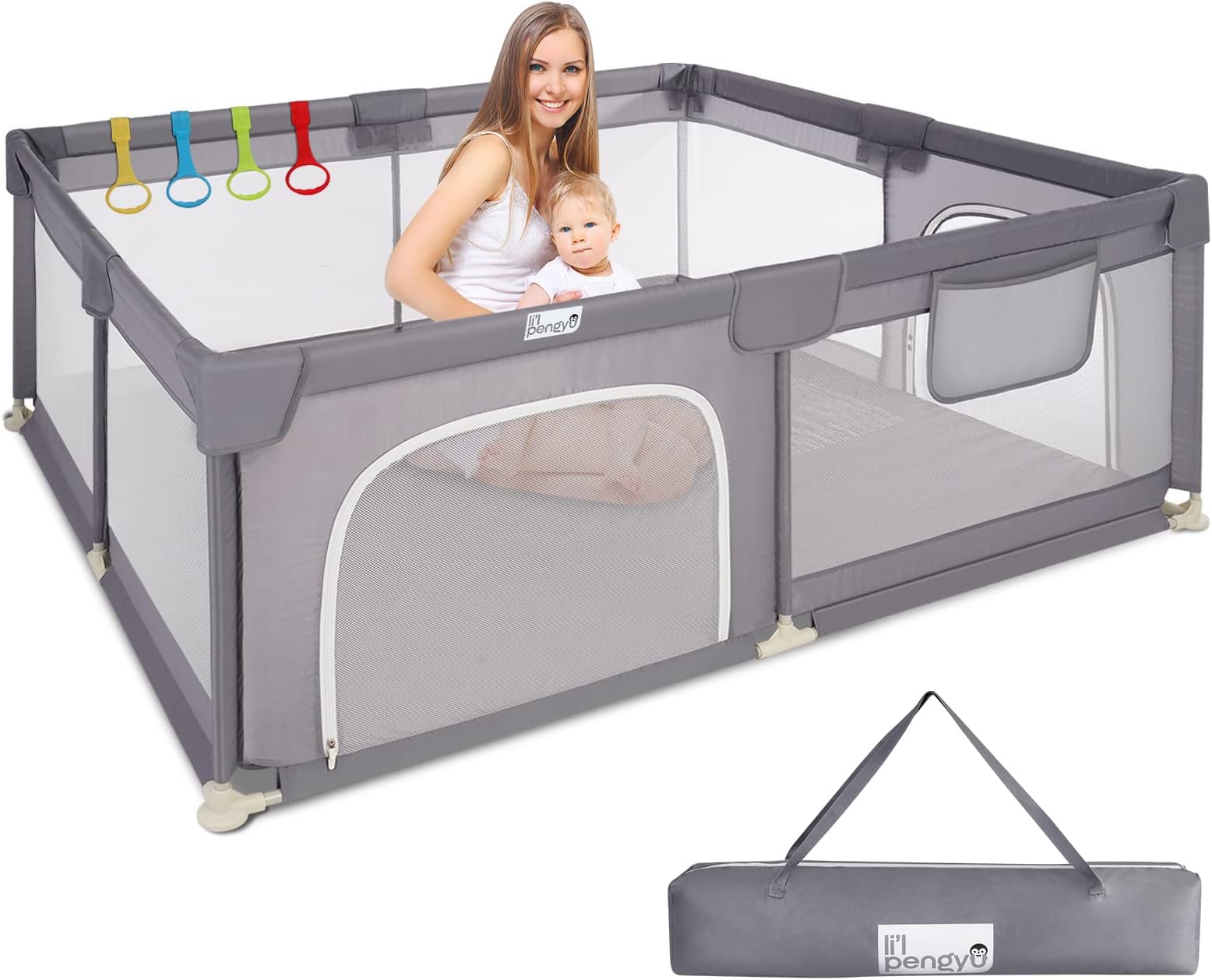 Momax Baby Playpen 47"x47" Play Pen for Babies and