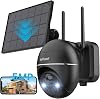 ieGeek Security Camera, Outdoor, Solar, Security Camera, Wireless, Outdoor, 5 Million Colors, Night Recording, Surveillance Camera, Outdoor, Solar, Human PIR Detection, No Power Required, Entrance Camera, 360° Free Head Stand, 5DBi WiFi, Enhanced 2.4 GHZWiFi Compatible, Compatible with iOSAndroid, Alexa GarageExterior WallsParking LotsGates RoadResidential Pet monitoring at the entrance of your villaoutdoor pet