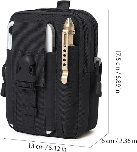 Miniatura 3 de Phone Pouch Waist Bag Belt Phone Tools Bag Holder for Running Sports Hiking Traveling Cycling for Women Men,Black